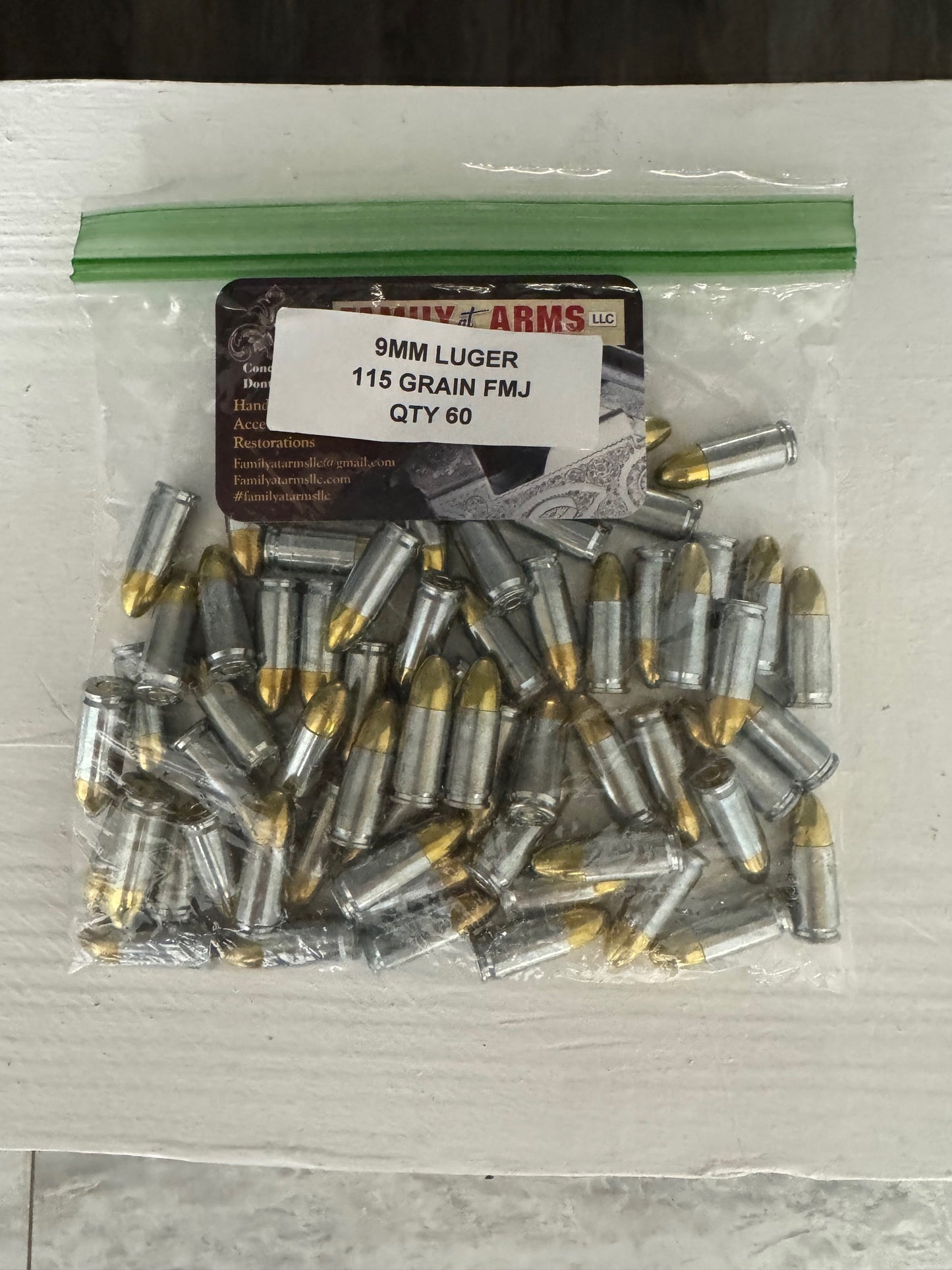 9MM - 115 GRAIN FMJ - (Range Ammo) - 60 Rounds