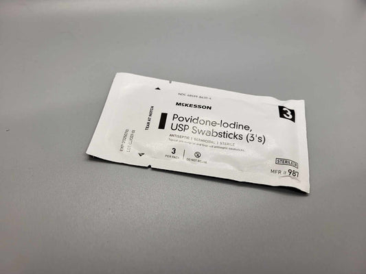 Providone-Iodine, USP Swabsticks (3's)