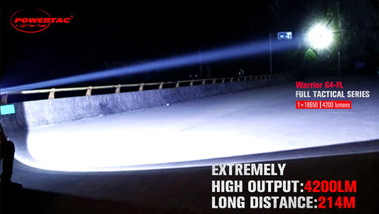 Warrior G4-FL - 4200 Lumen Flashlight (Wide beam)