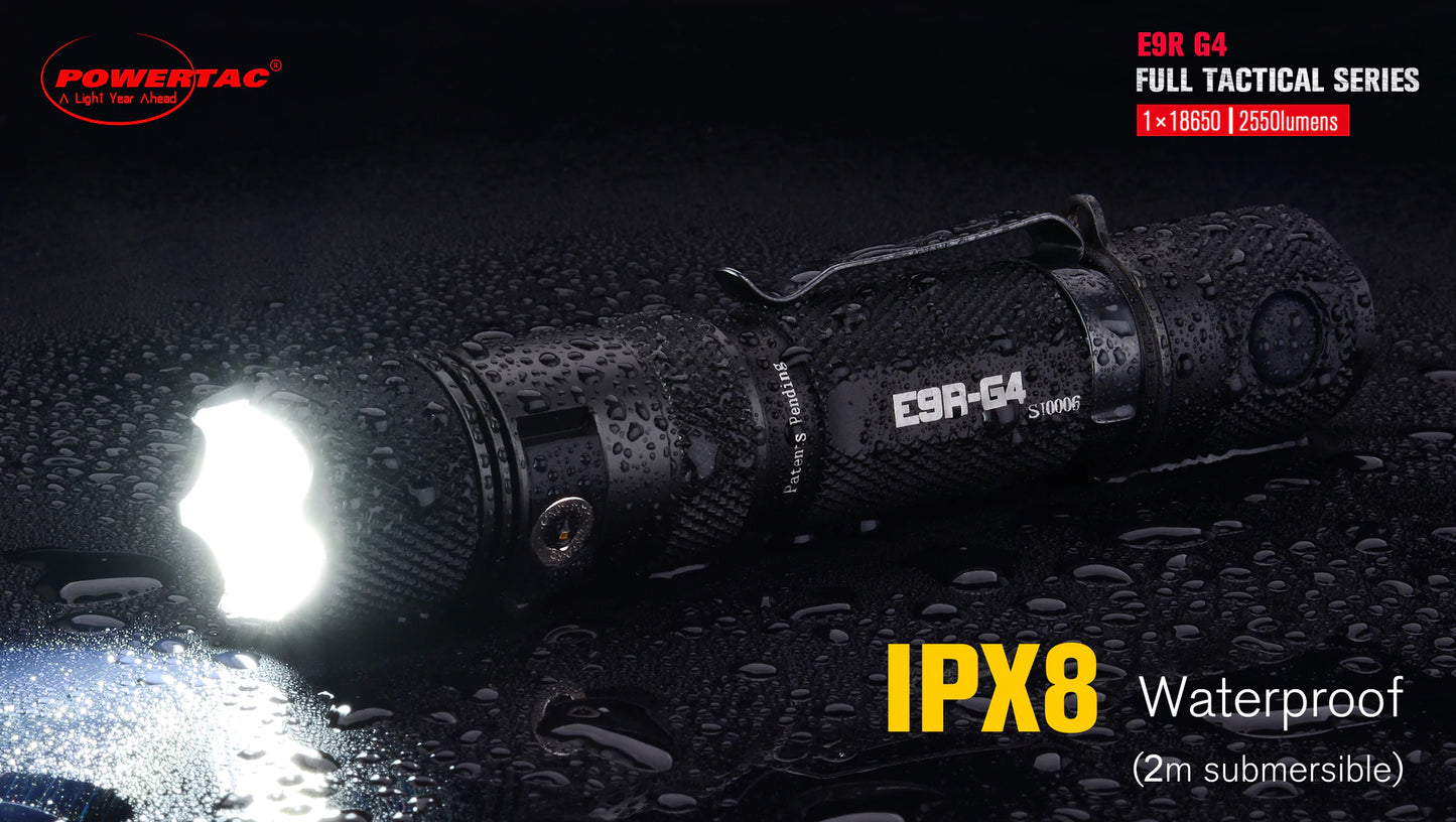 E9R-G4 Tactical EDC Flashlight - 2,550 Lumen Output